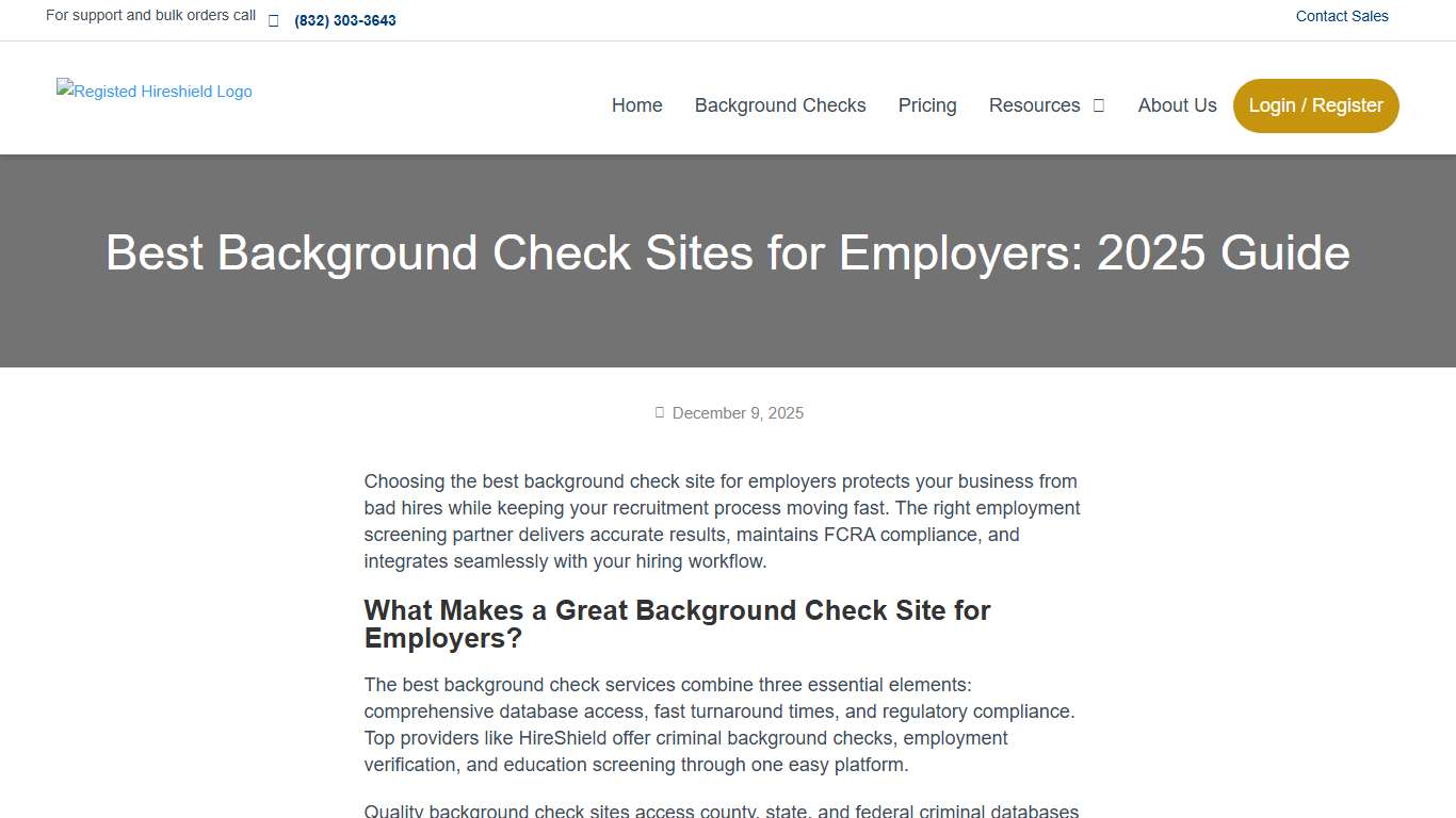 Best Background Check Site for Fast Hiring Results - HireShield